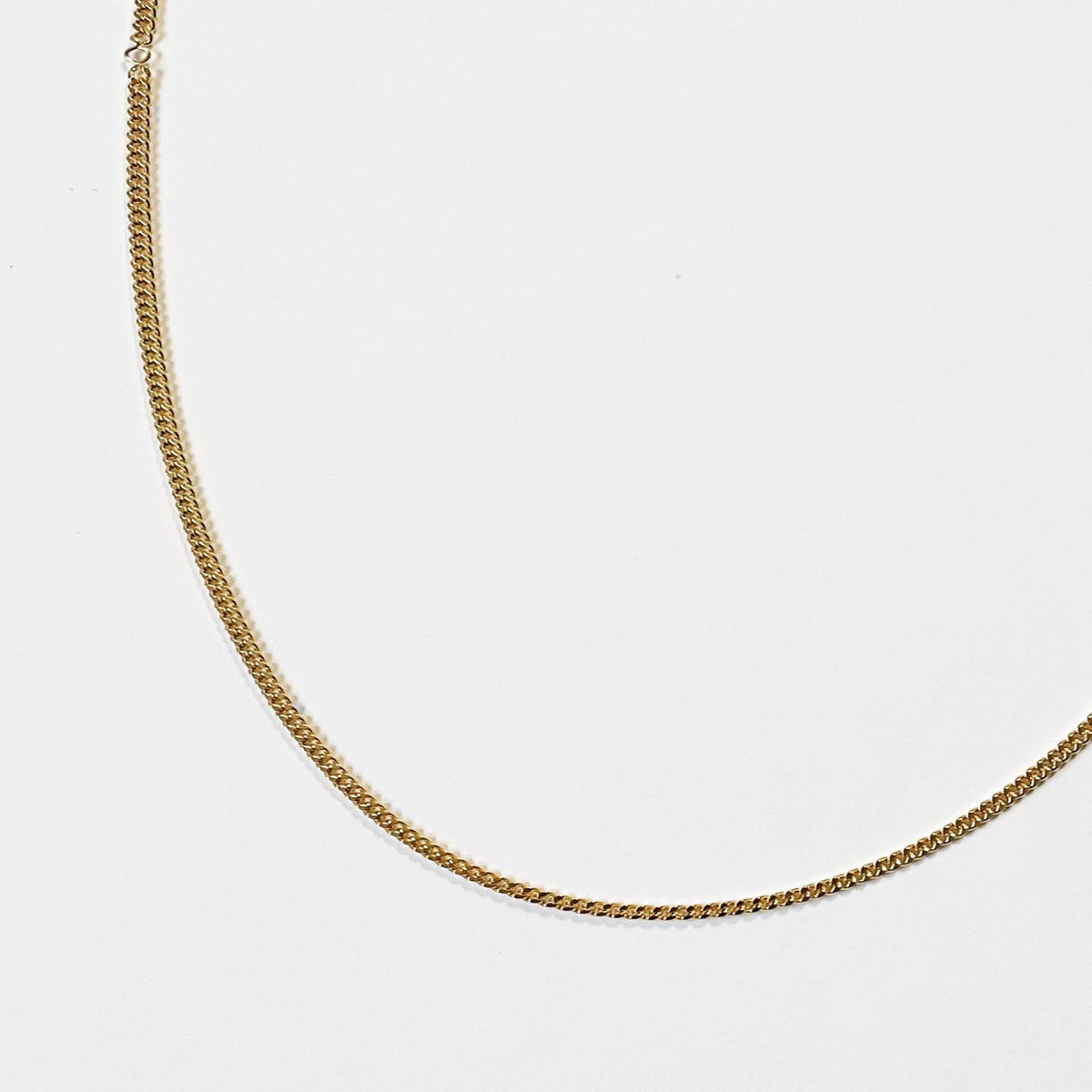 Midi Curb Necklace - Yellow Gold