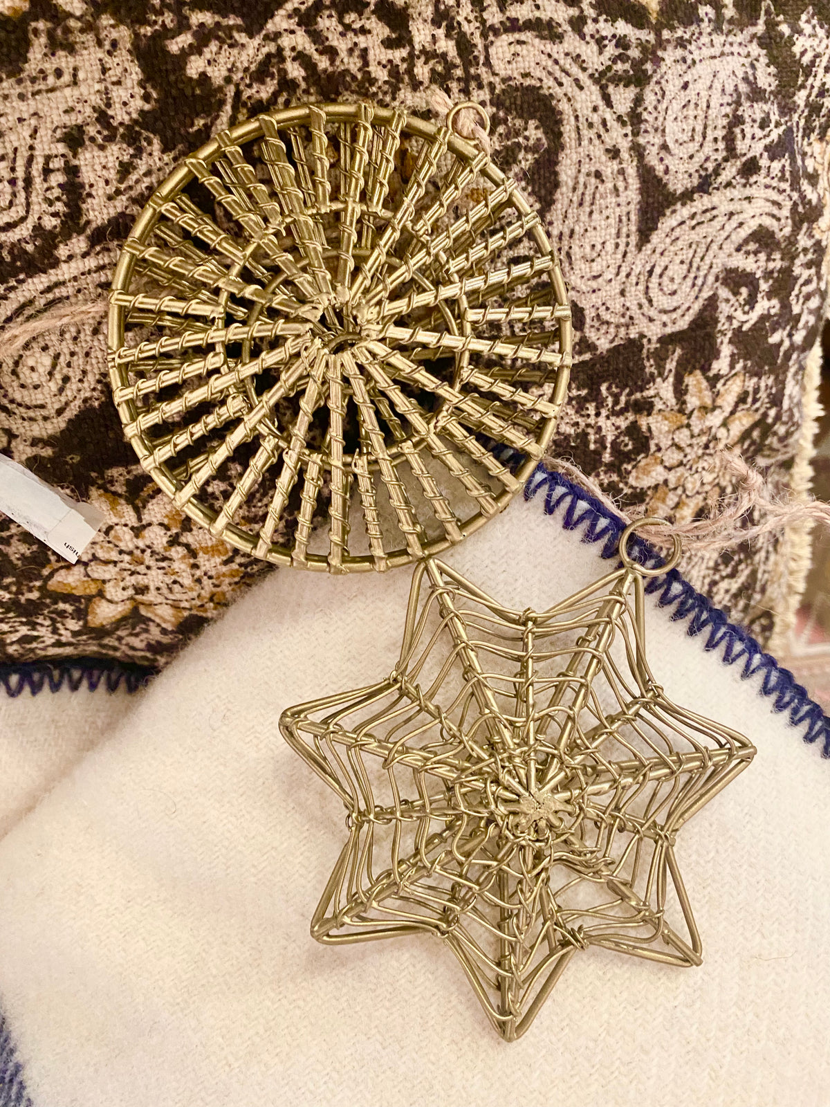 Star Ornament, Antique Brass Finish