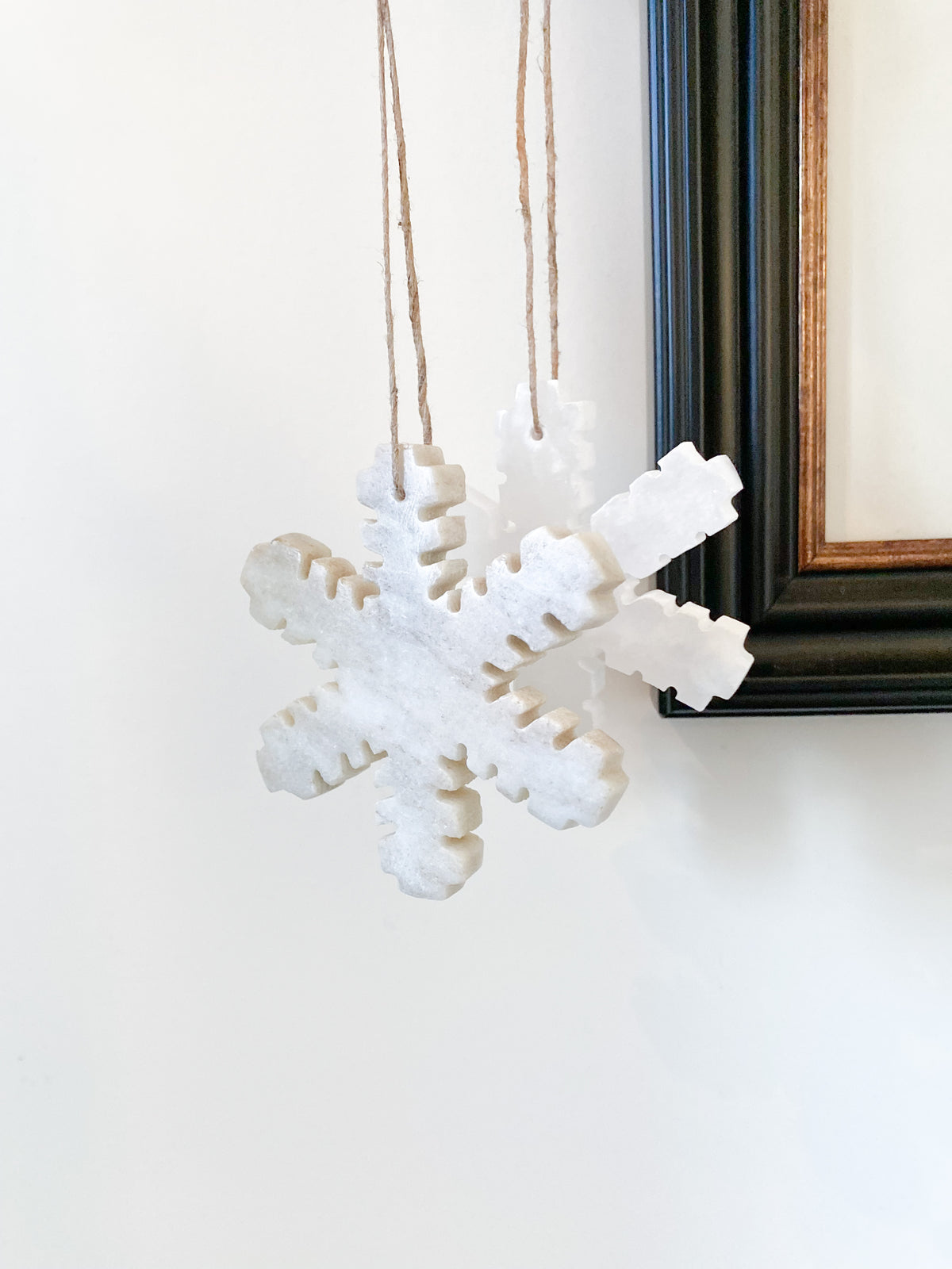 Stone Snowflake Ornaments, 2 Colours